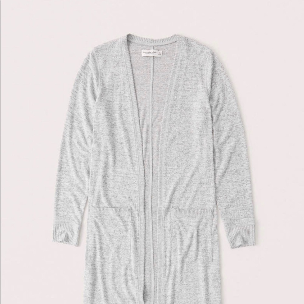 Gray Cardigan Sweater